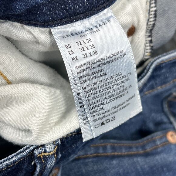 American Eagle Airflex+ Original Straight Men's 32 x 30 Dark Wash Jeans - Picture 5 of 11